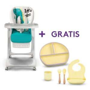 Silla Leia Dino + Kit Amarillo De 5 Piezas