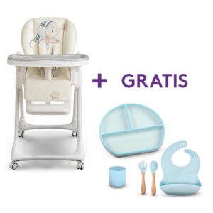 Silla Leia Elefante + Kit Celeste De 5 Piezas