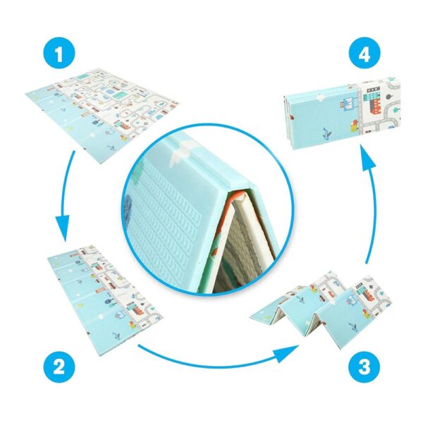 Alfombra de Gateo 180x200 London Creciendo Juntos cómo doblar