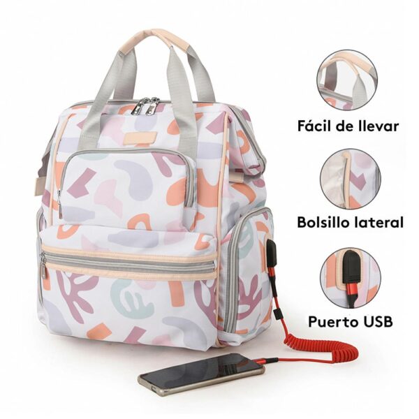 Pañalera Mochila Nappybag 6157 Creciendo Juntos partes