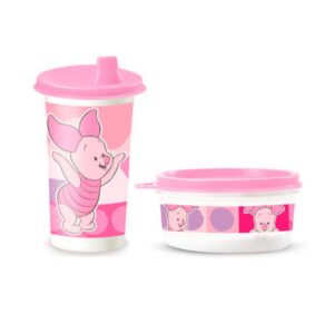 Set Tupperware Piglet Vaso + Recipiente
