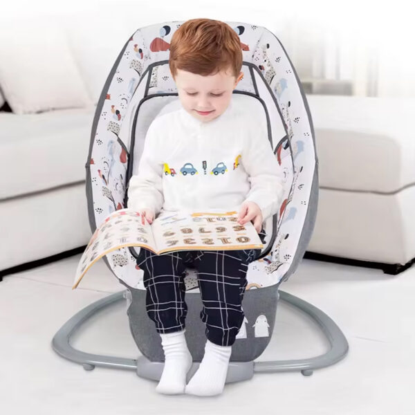 Mecedora Mastela Deluxe Gris Pinguino Creciendo Juntos uso niño