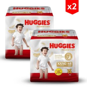 Pañal Huggies Natural Care XXXG x 48 combo x2