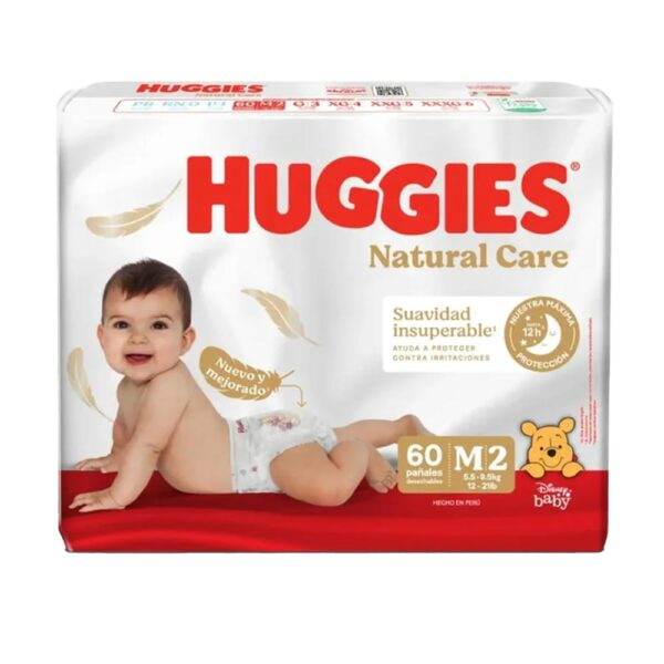 Pañal Huggies Natural Care M x 60