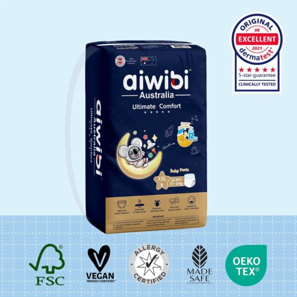 Pañal Aiwibi Pants Ultimate Comfort XXL x 36 (15-21Kg) sellos