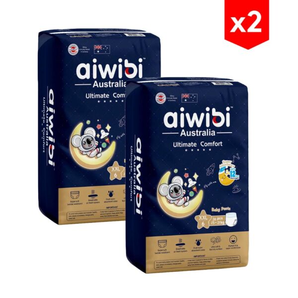 Pañal Aiwibi Pants Ultimate Comfort XXL x 36 (15-21Kg) combo x2