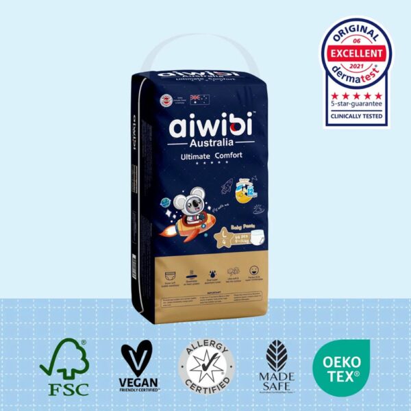 Pañal Aiwibi Pants Ultimate Comfort L x 44 (9 -14Kg) sellos