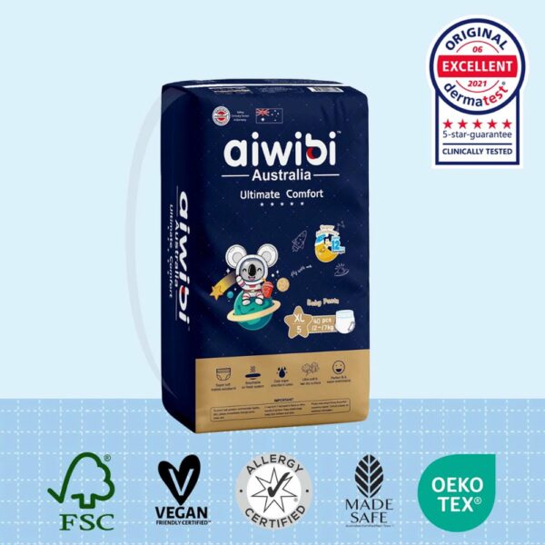 Pañal Aiwibi Pants Ultimate Comfort XL x 40 (12-17Kg) sellos