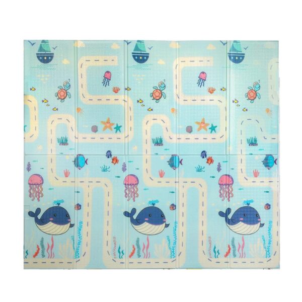 Alfombra de Gateo 200x180 Aventuras del Mar y Selva Gancibaby diseño lateral
