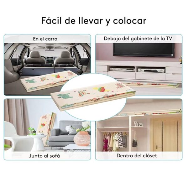 Alfombra de Gateo 200x180 Aventuras del Mar y Selva Gancibaby fácil de llevar y colocar