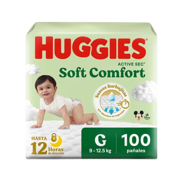 Pañal Huggies Active Sec Soft Comfort G x 100