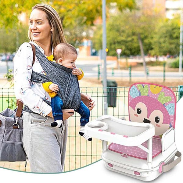 Silla de Comer Rosa Koko Baby uso