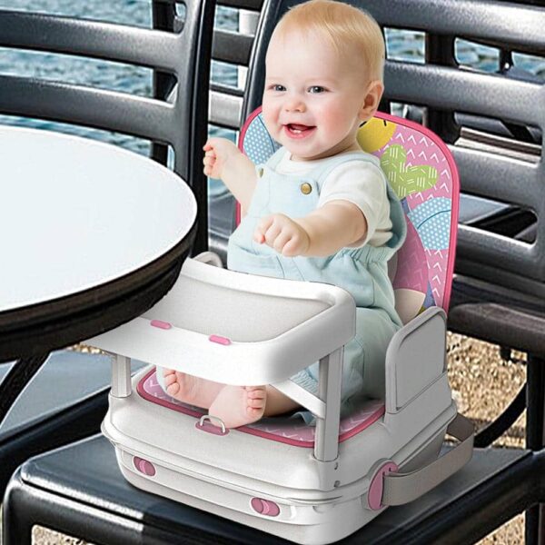 Silla de Comer Rosa Koko Baby uso bebé fuera