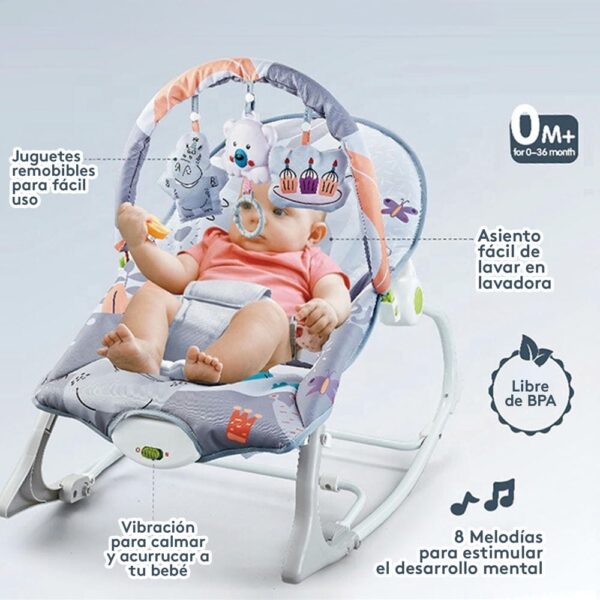 Mecedora Gris Koko Baby partes
