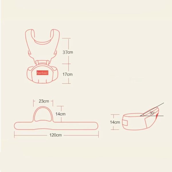 Porta bebé Naranja Koko Baby medidas