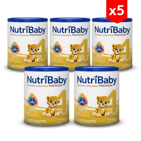 Nutribaby Fase 4 con ARA-DHA-HMO 800g Combo x5