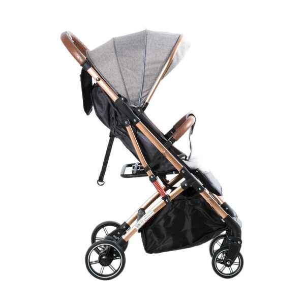 Coche Maleta Sunny Gris Claro Ebaby vista lateral