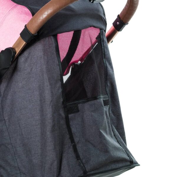 Coche Maleta Sunny Rosado Ebaby bolso lateral