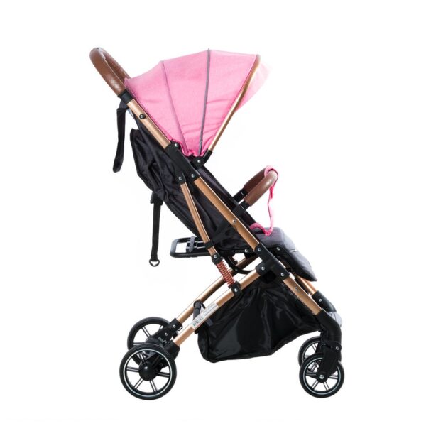 Coche Maleta Sunny Rosado Ebaby vista costado derecho