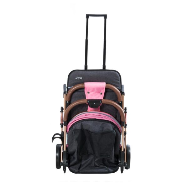 Coche Maleta Sunny Rosado Ebaby plegado