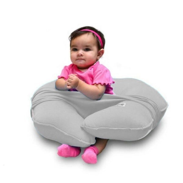 Almohada De Soporte Kunga Gris Claro sentado