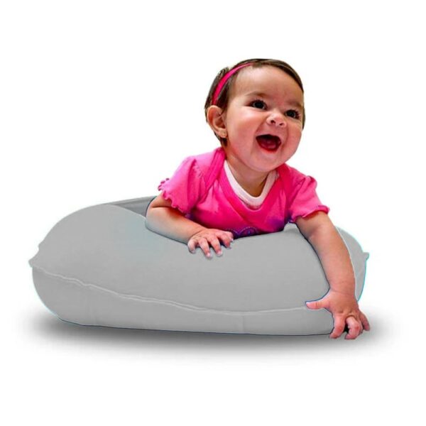 Almohada De Soporte Kunga Gris Claro boca arriba