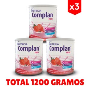 Suplemento Complan Frutilla x 400 gr combo x3