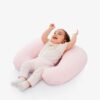 Almohada de Lactancia Rosa Pastel Mr & Mrs bebé acostado