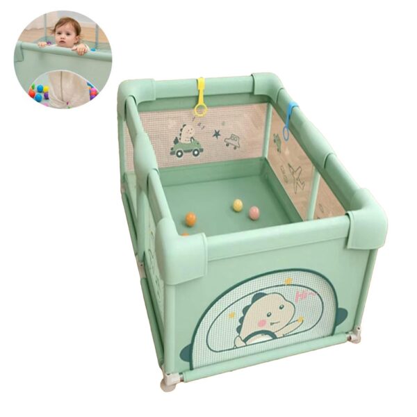 Corral para bebé Funkids Dinosario Dinosaurio Verde 120x160cm Úpale nuevo