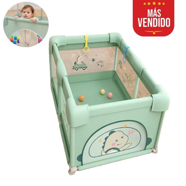 Corral para bebé Funkids Dinosario Dinosaurio Verde 120x160cm Úpale nuevo 2