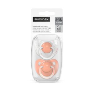 Entretenedor Suavinex Silicón Blanco-Rosado 6 a 18m