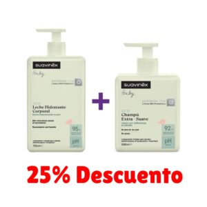 combo Champu Extra Suave Suavinex 500ml más Leche Hidratante Corporal Suavinex 750ml