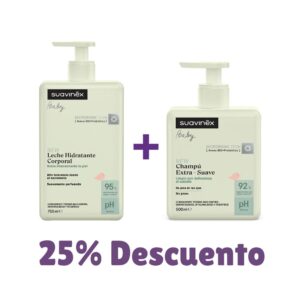 combo Champu Extra Suave Suavinex 500ml más Leche Hidratante Corporal Suavinex 750ml