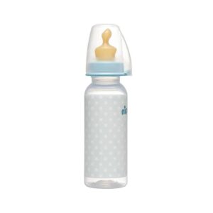 Biberón Nip Family Nº2 Estándar 250ml Celeste con Puntos Blancos