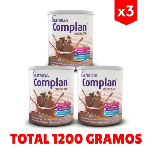 Suplemento Complan Chocolate x 400 gr combo x3