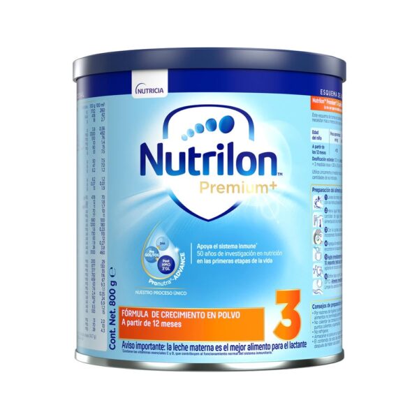 Nutrilon ® Premium+ 3 Fórmula de crecimiento, Lata de 800g nueva presentación