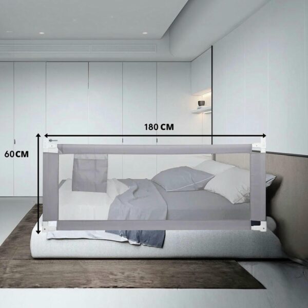 Baranda De Cama Gris 180 x 60cm Regulable Úpale medidas