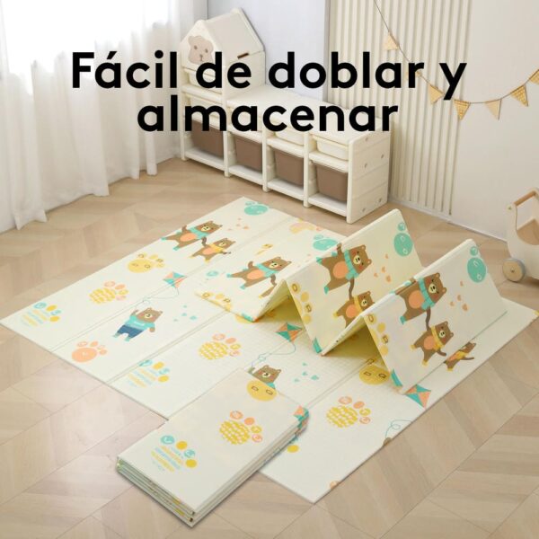 Alfombra de Gateo 180x200 Bosque y Osos Baby Land fácil de doblar