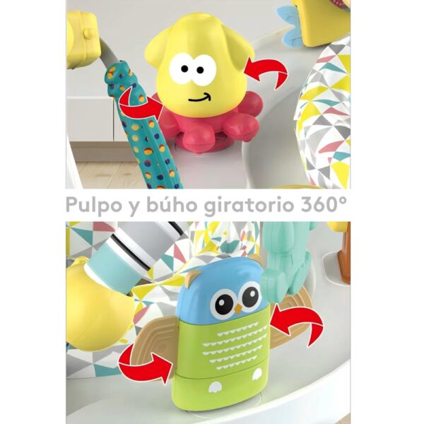 Silla Saltarina Rosa Creciendo Juntos pulpo y búho
