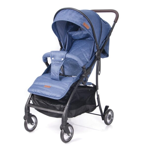 Coche para bebé de Paseo Booz Azul Ebaby vista de frente