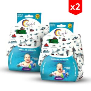 Pañal Ecológico Kuychi para Piscina Barco Blanco combo x 2