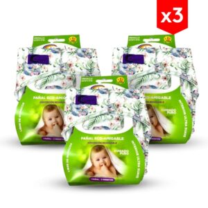 Pañal Ecológico Kuychi Hipopótamo Combo x 3
