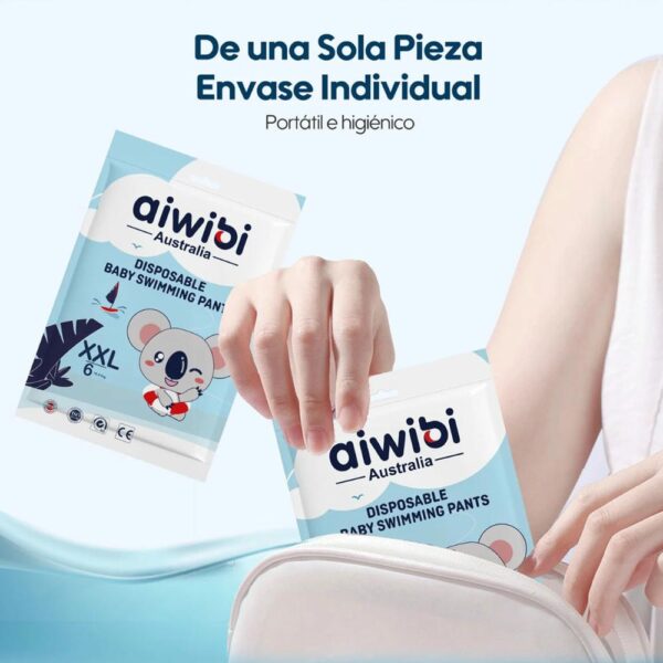 Pañal Aiwibi Piscina XXL x 1 unidad (15-21 kg) una sola pieza