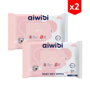 Toallitas Húmedas Aiwibi Gentle Soft Sin Olor x 20 unidades combo x2