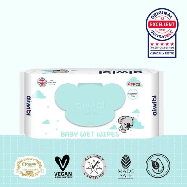 Toallitas Húmedas Aiwibi Gentle Soft Sin Olor x 80 unidades sello