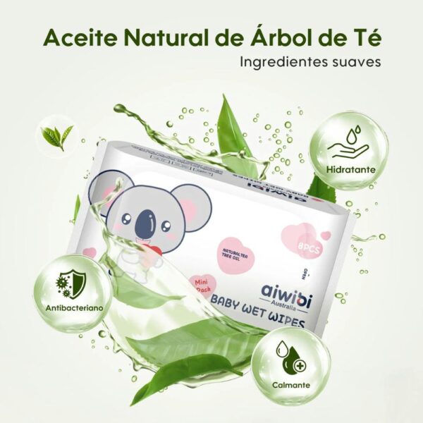 Mini Toallitas Húmedas Aiwibi x32 aceite natural