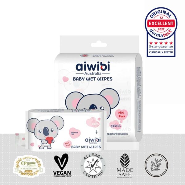 Mini Toallitas Húmedas Aiwibi x32 sello