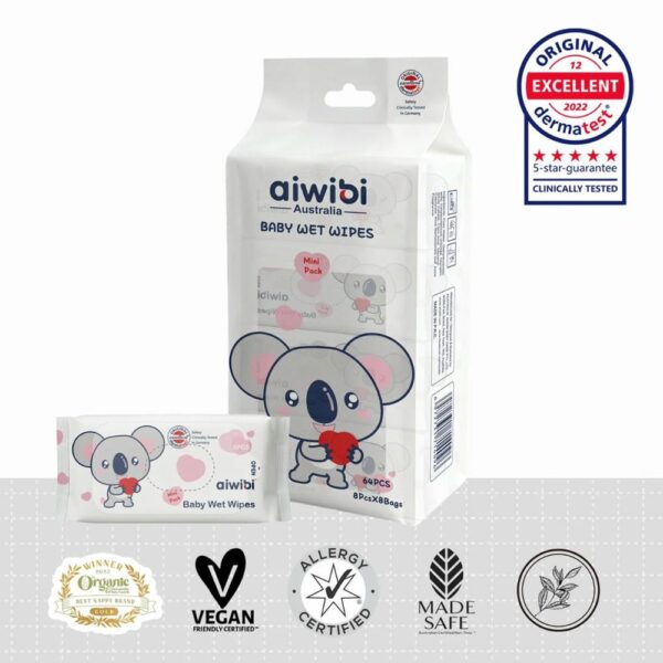 Mini Toallitas Húmedas Aiwibi x64 sello
