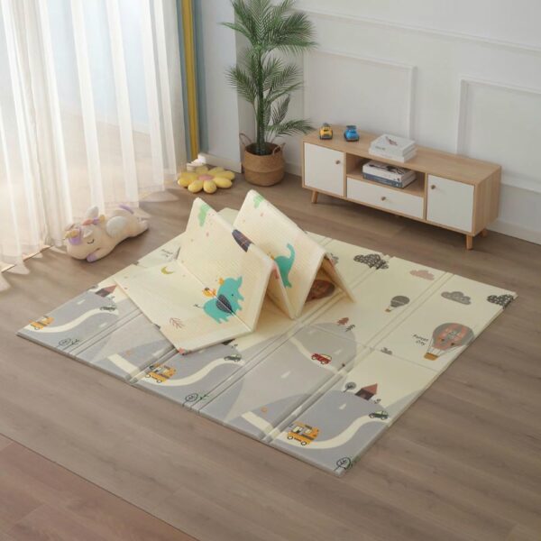 Alfombra Plegable Desierto y Animales 2m x 1.80m Gancibu doblado