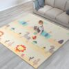Alfombra Plegable Desierto y Animales 2m x 1.80m Gancibu uso bebé